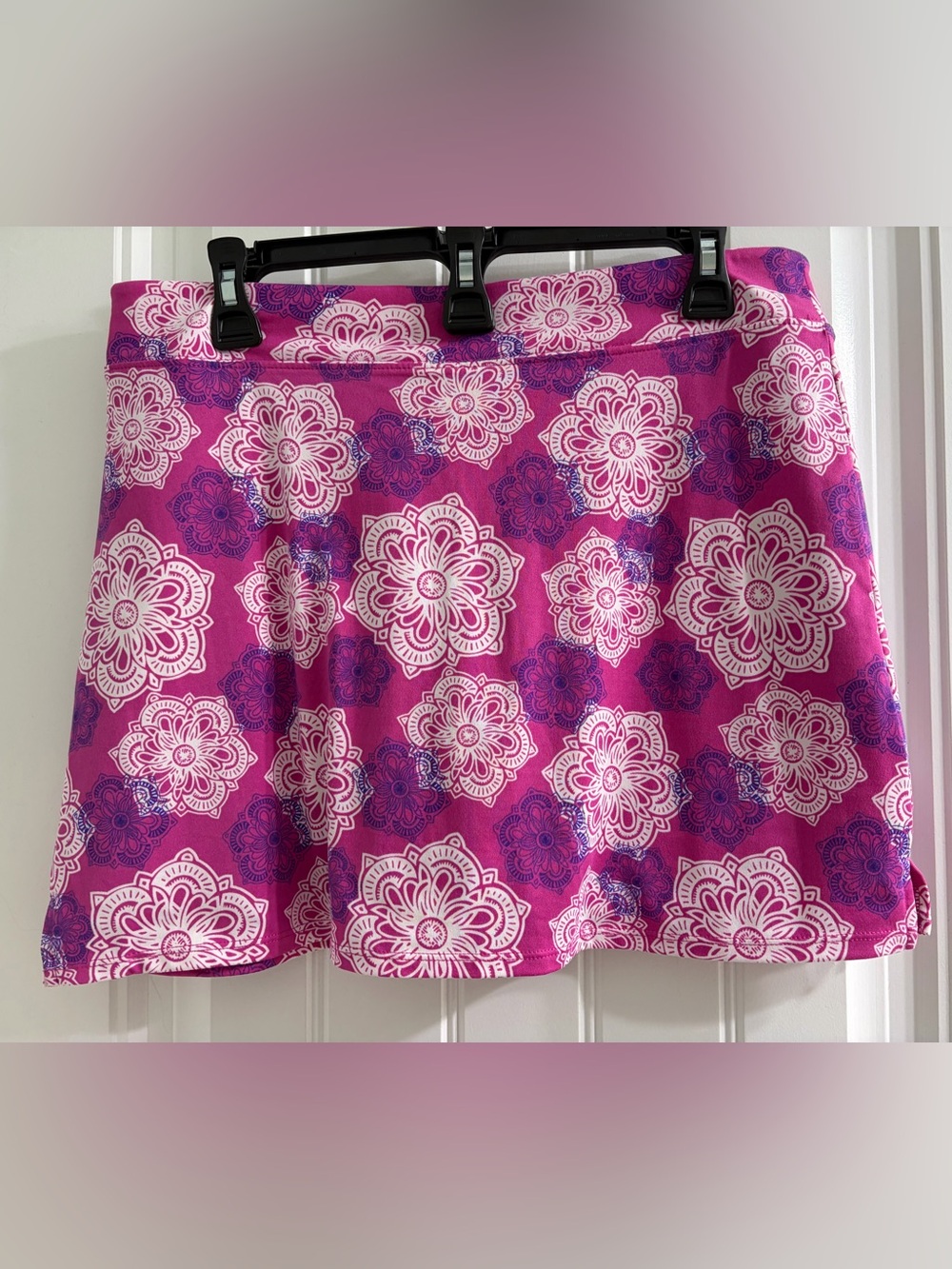 Tranquility Pink and Purple Floral Skater Skirt Sz M Tenniscore Athleisure - Picture 4 of 5